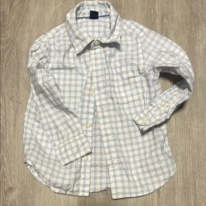 4/$30 Gap Plaid Button-Up Shirt 3T